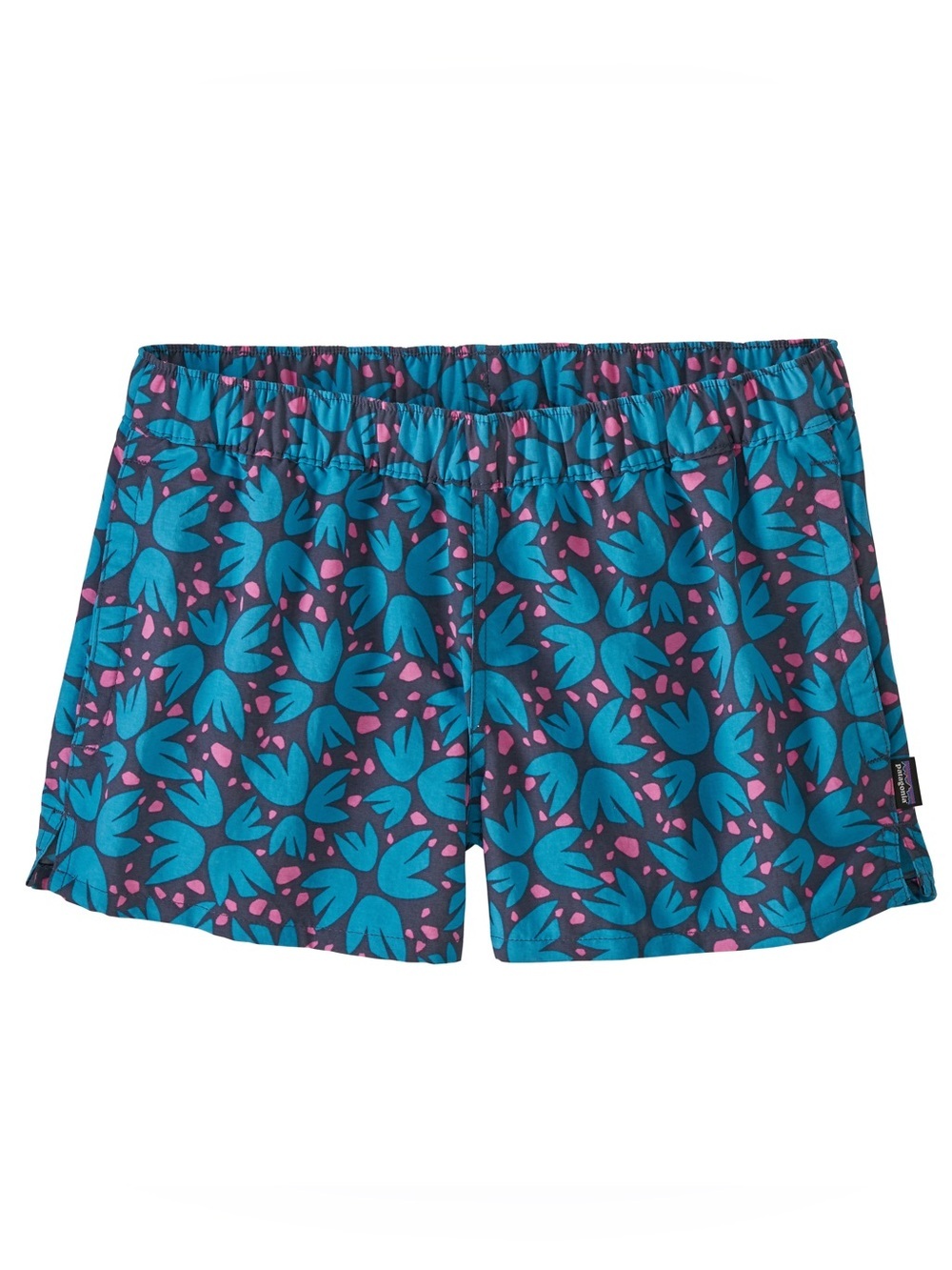 Patagonia Barely Baggies Shorts Blue Pink Floral Women's Size XS Outdoor
